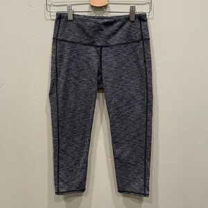 Athleta Marled Gray Crop Leggings - Size: Small